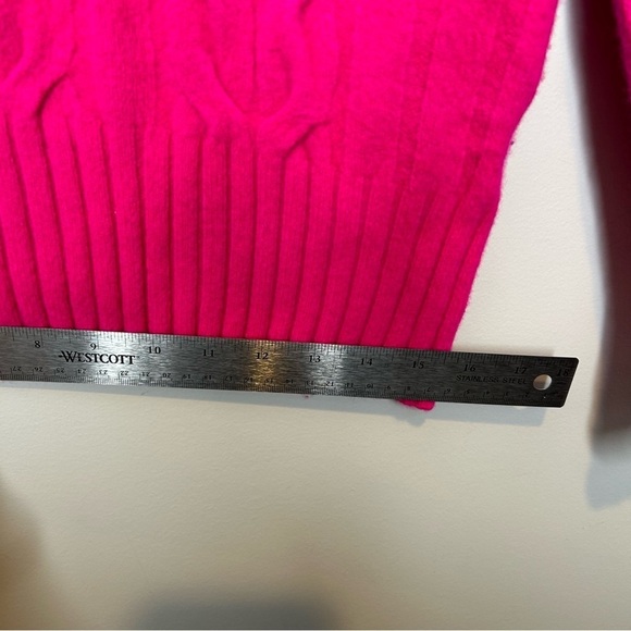 Banana Republic black label hot pink barbiecore 100% merino wool sweater - Picture 10 of 12
